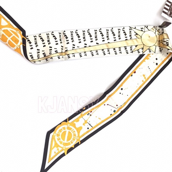 NWT Henri Bendel Sunshine Twilly Skinny Scarf - Picture 4 of 6